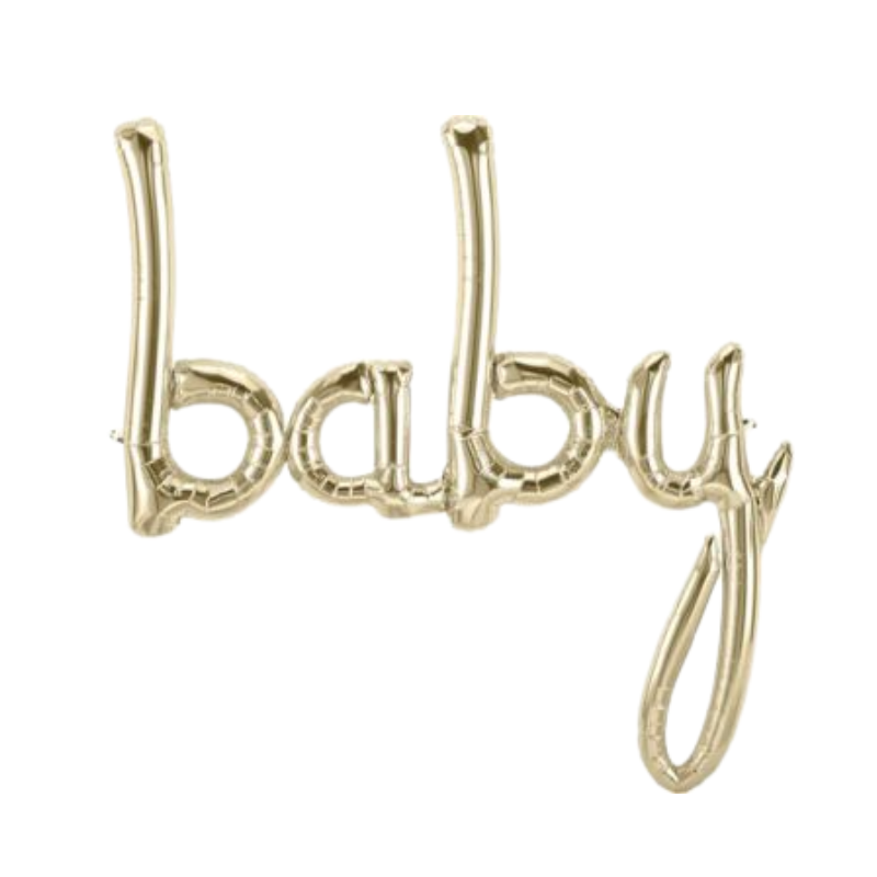 34" Baby Script Foil Balloon