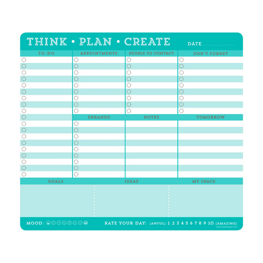 Peter Pauper Think, Plan, Create Notepad & Mousepad