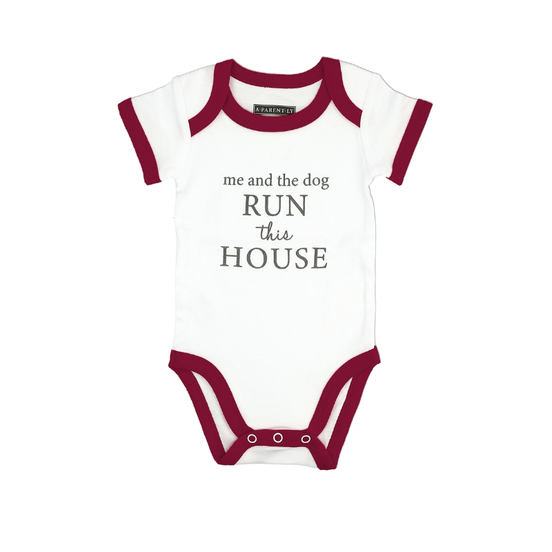 Pavilion Burgundy Trimmed Onesie - Run The House