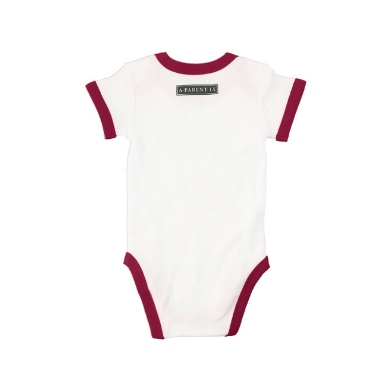 Pavilion Burgundy Trimmed Onesie - Run The House