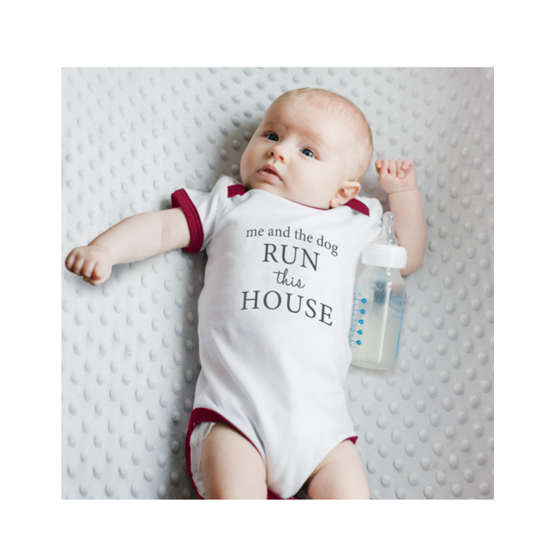 Pavilion Burgundy Trimmed Onesie - Run The House