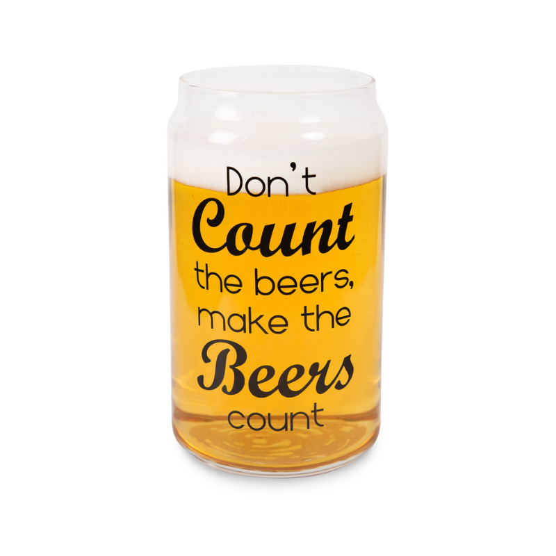 Pavilion 16oz Beer Can Glass - Make Beers Count