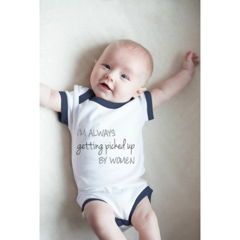 Pavilion Navy Trimmed Onesie - Picked Up