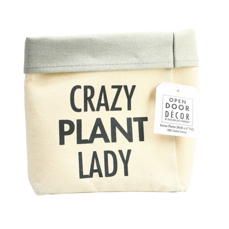 Pavilion 6" Canvas Planter Cover - Crazy Plant Lady