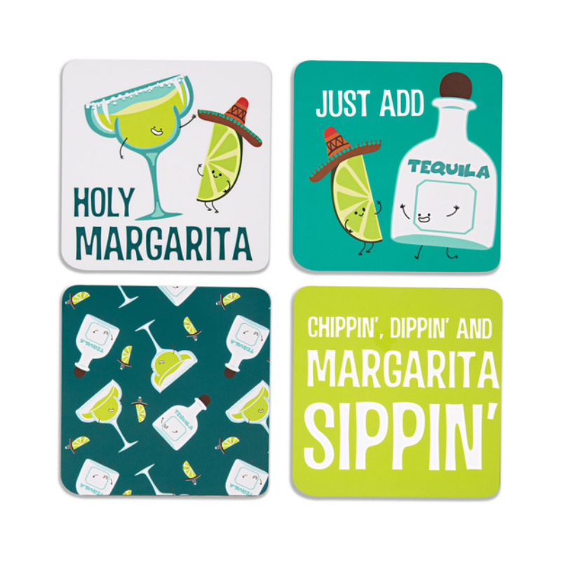 Pavilion 4pc Coaster Set with Box - Margarita