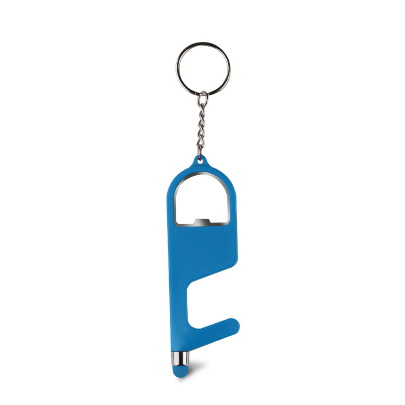 Antibacterial Door / Bottle Opener Keychain with Stylus