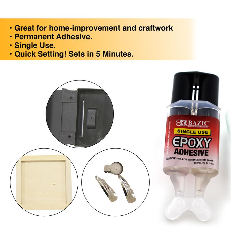 BAZIC 0.2 Oz / 5.6g Quick Setting Epoxy Glue w/ Syringe Applicator