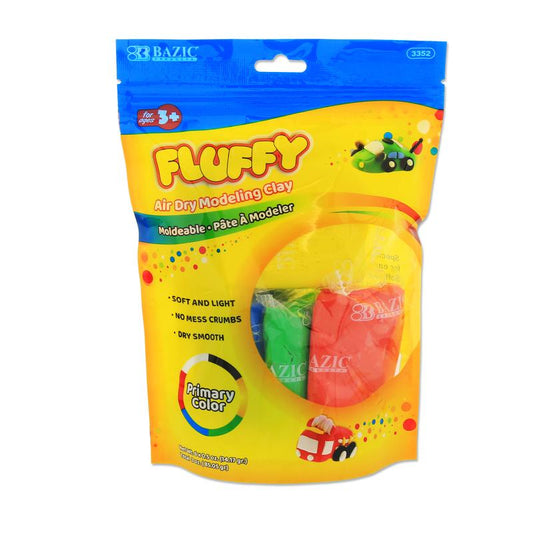 BAZIC 0.5oz Primary Air Dry Modeling Clay (6 Colours/Pack)