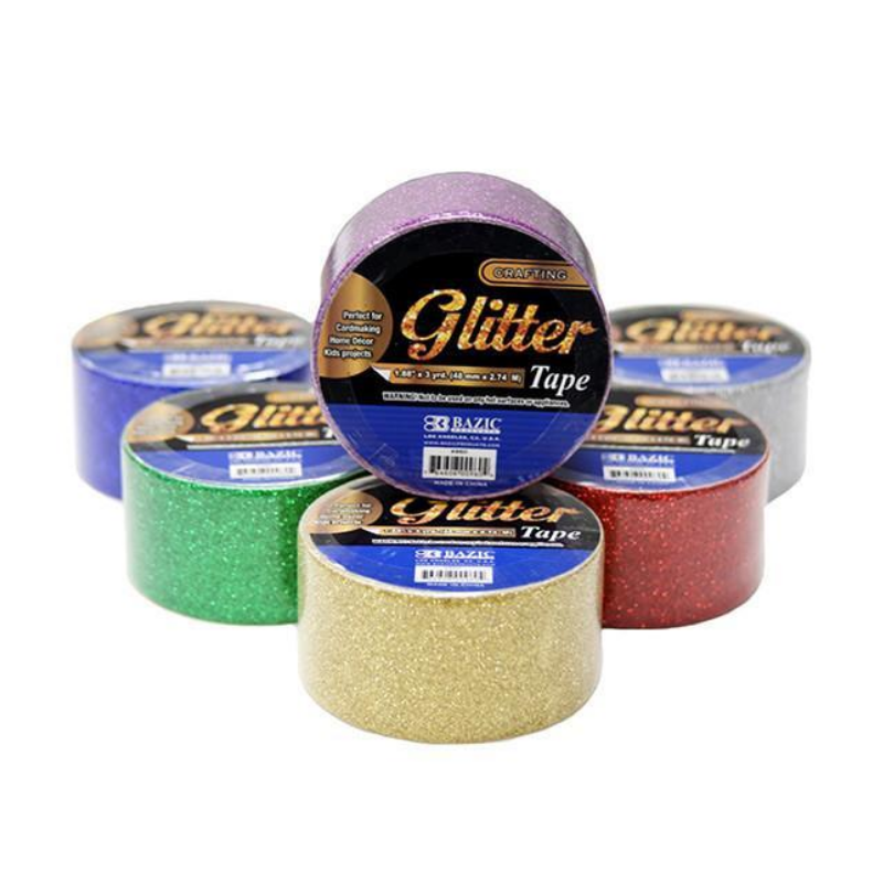 BAZIC 1.88" X 3 Yards Glitter Tape