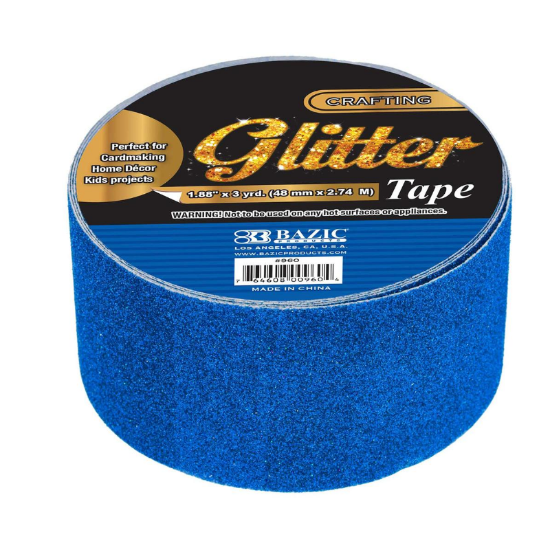 BAZIC 1.88" X 3 Yards Glitter Tape