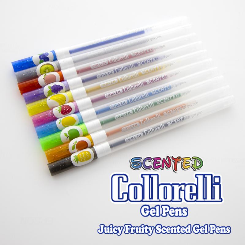BAZIC 10 Scented Glitter Color Collorelli Gel Pen