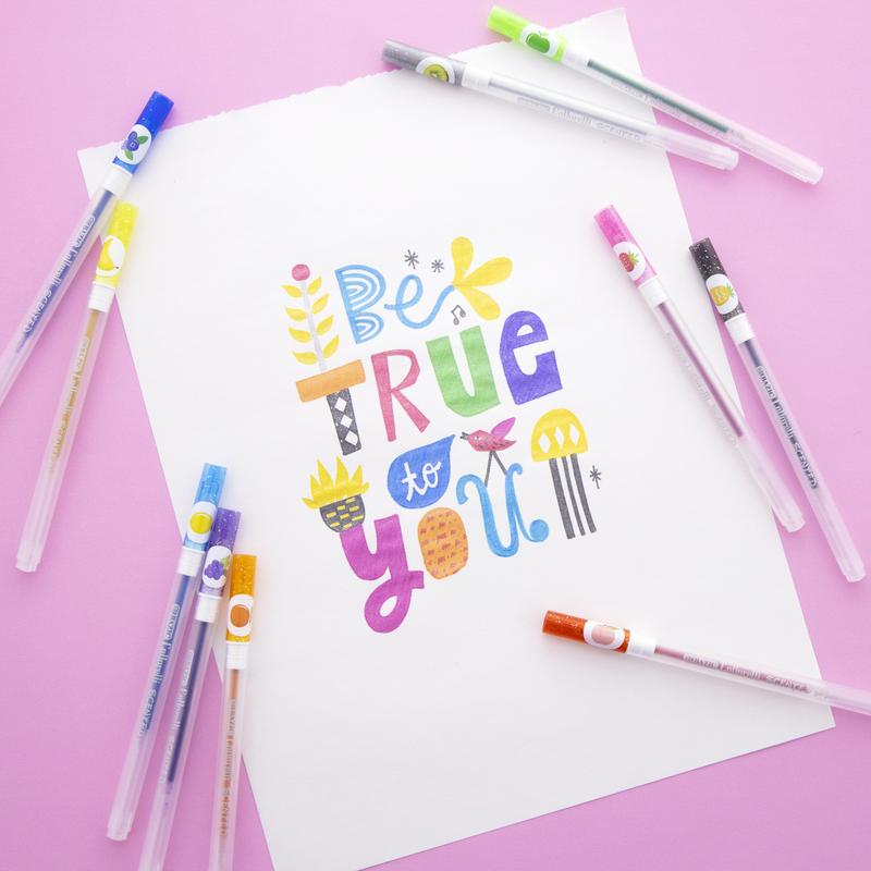 BAZIC 10 Scented Glitter Color Collorelli Gel Pen