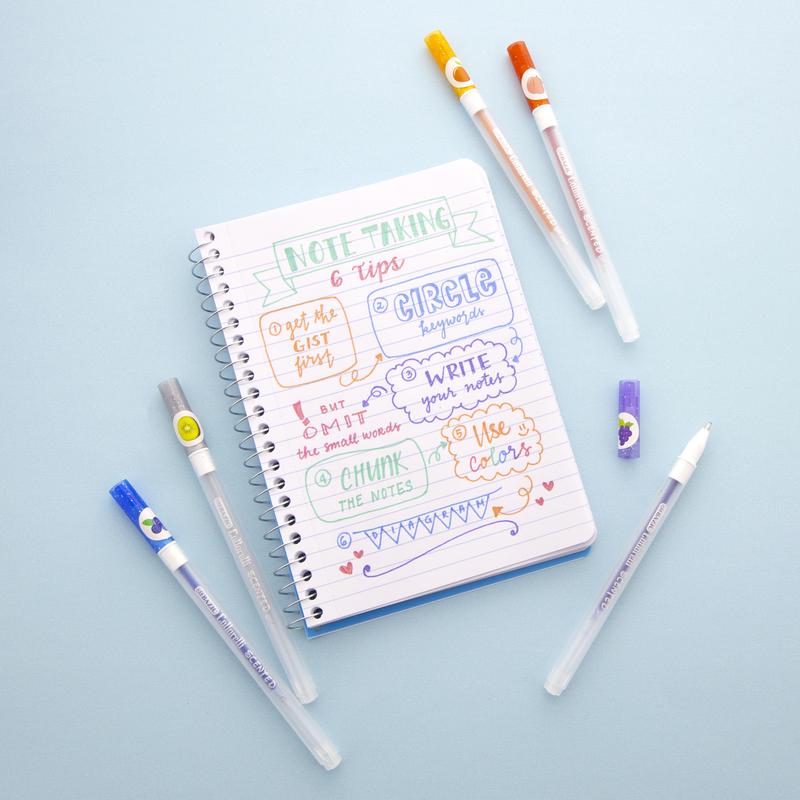 BAZIC 10 Scented Glitter Color Collorelli Gel Pen