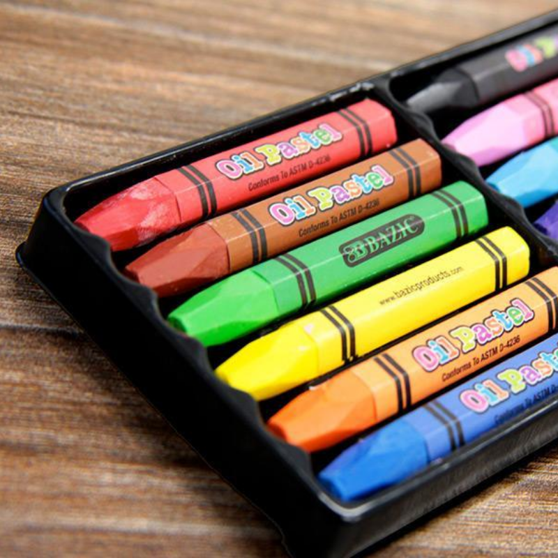 BAZIC 12 Colour Jumbo Oil Pastel