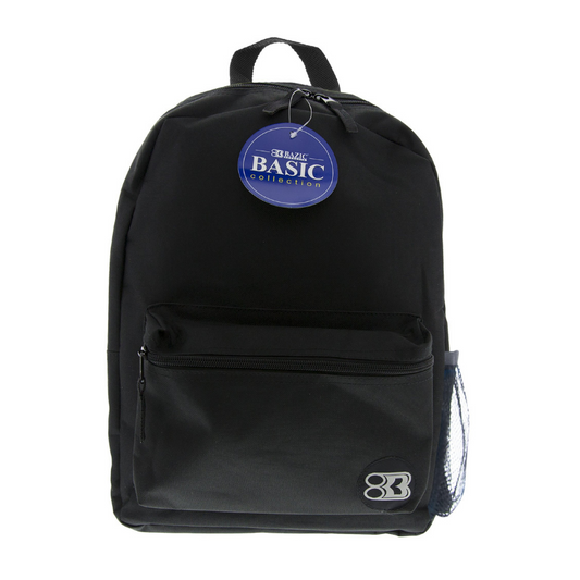 BAZIC 16" Basic Backpack - Black