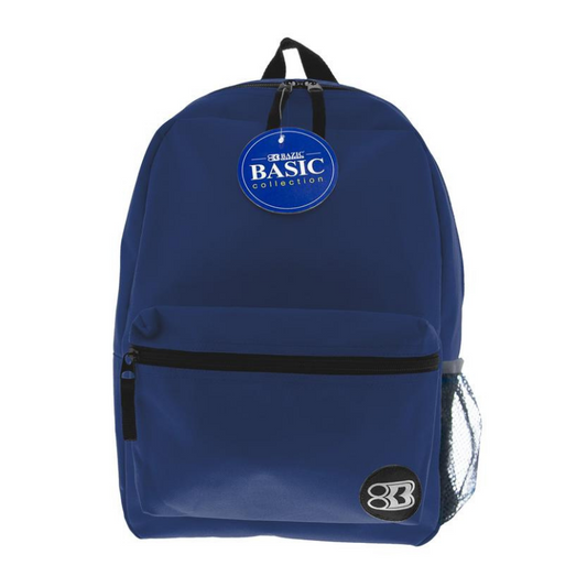 BAZIC 16" Basic Backpack - Navy Blue