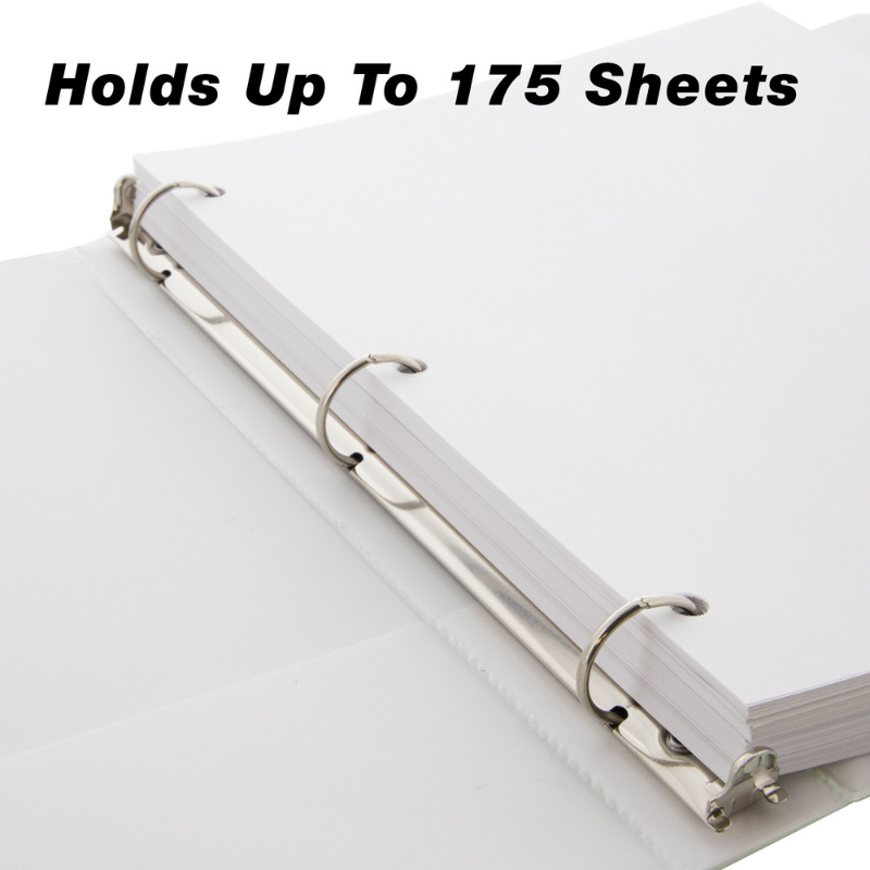 BAZIC 1" 3-Ring View Binder w/ 2-Pockets - Purple