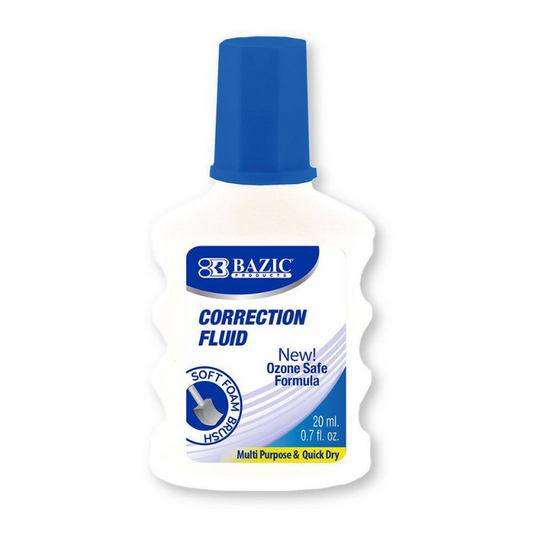 BAZIC 20 mL / 0.7 fl. oz. Correction Fluid w/ Foam Brush