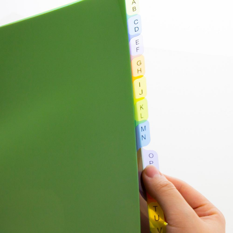 BAZIC 3-Ring Binder Dividers w/ 12-Preprinted A-Z Tab