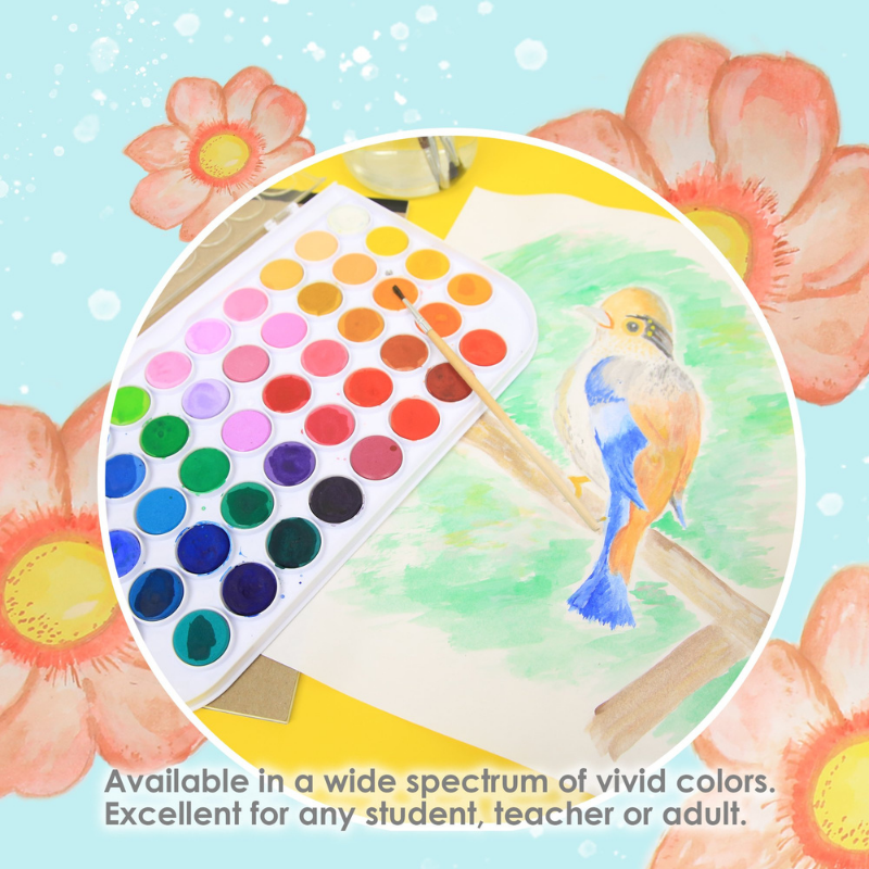 BAZIC 48 Colour Watercolour with Brush
