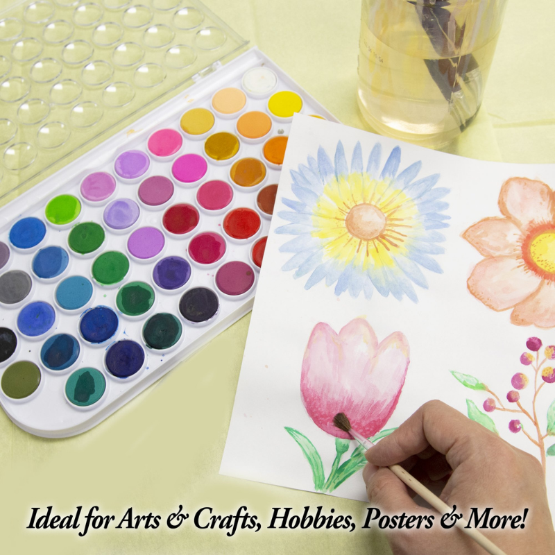 BAZIC 48 Colour Watercolour with Brush