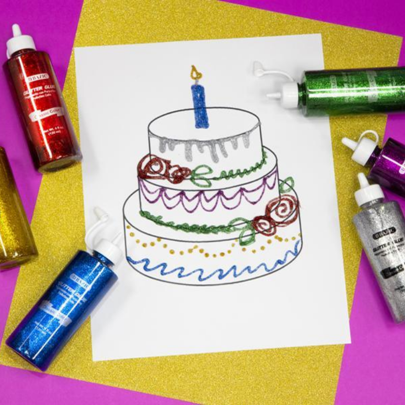 BAZIC 4 Oz. (120 mL) Classic Color Glitter Glue
