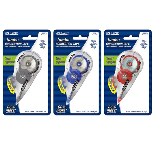 BAZIC 5 mm x 394" Jumbo Correction Tape