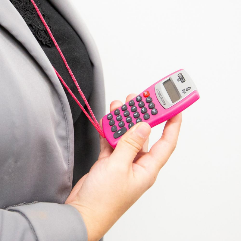 BAZIC 8-Digit Pocket Size Calculator w/ Neck String