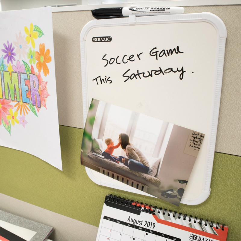 BAZIC 8.5" X 11" Dry Erase Board w/ Marker