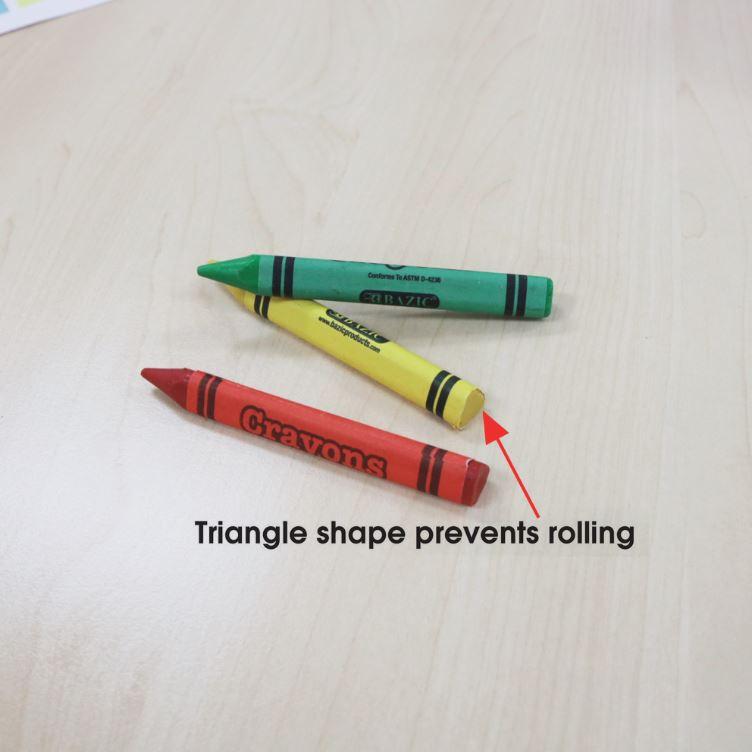BAZIC Premium Jumbo Triangle Crayons (8/Pack)