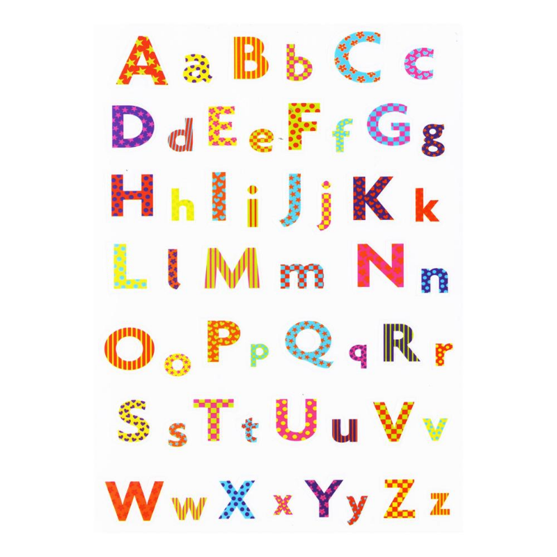 CHECK STOCK  BAZIC Alphabet & Numbers Plastic Sticker Book