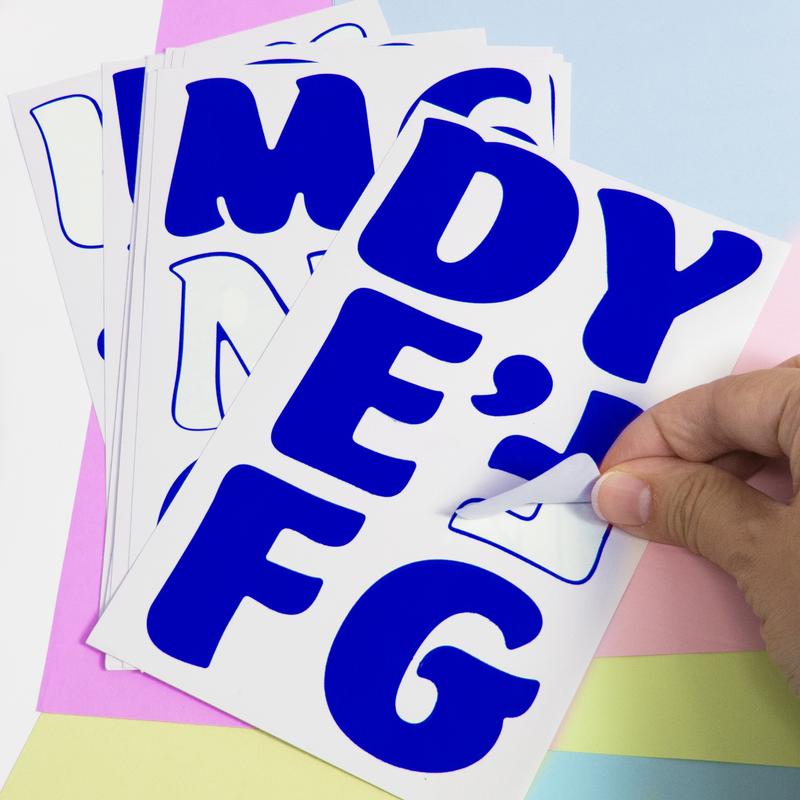BAZIC 2" Assorted Color Alphabet & Numbers Stickers (10 Sheets)
