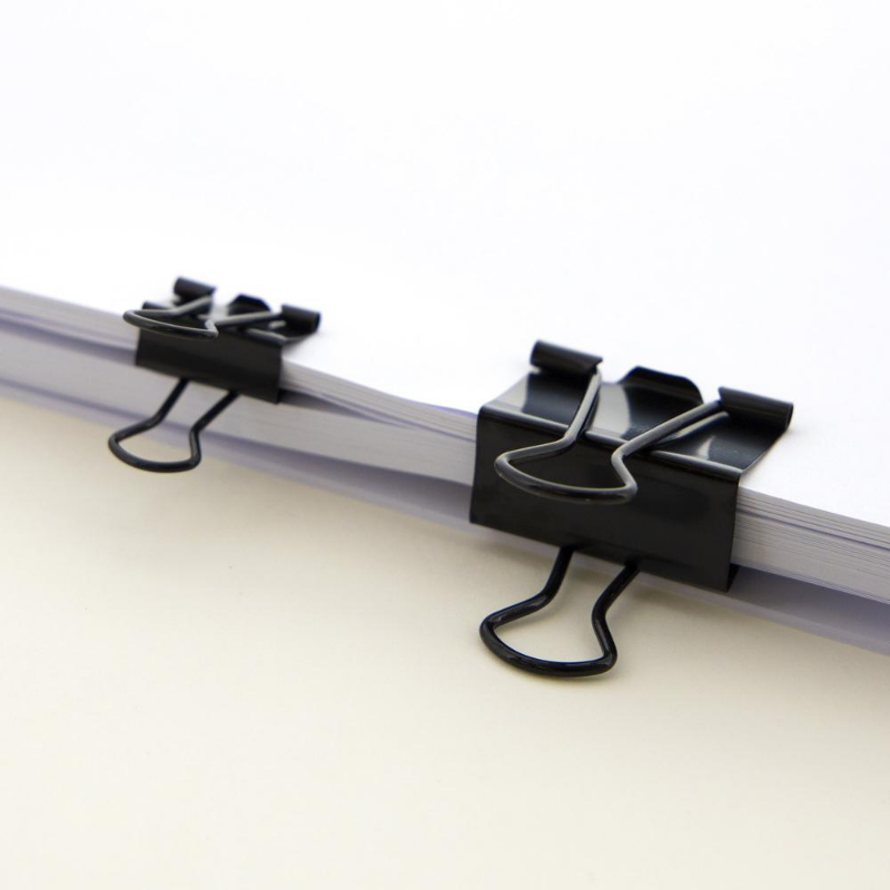 BAZIC Assorted Size Satin Binder Clip (8/Pack)