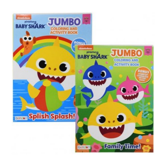BAZIC Baby Shark Jumbo Coloring & Activity Book