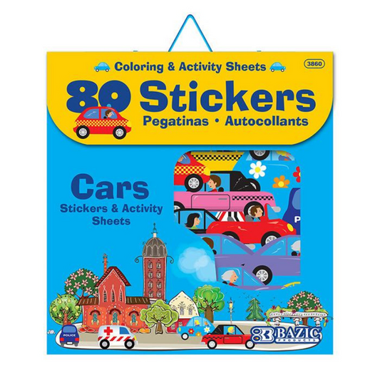 BAZIC Car Series Assorted Sticker (80/Bag)