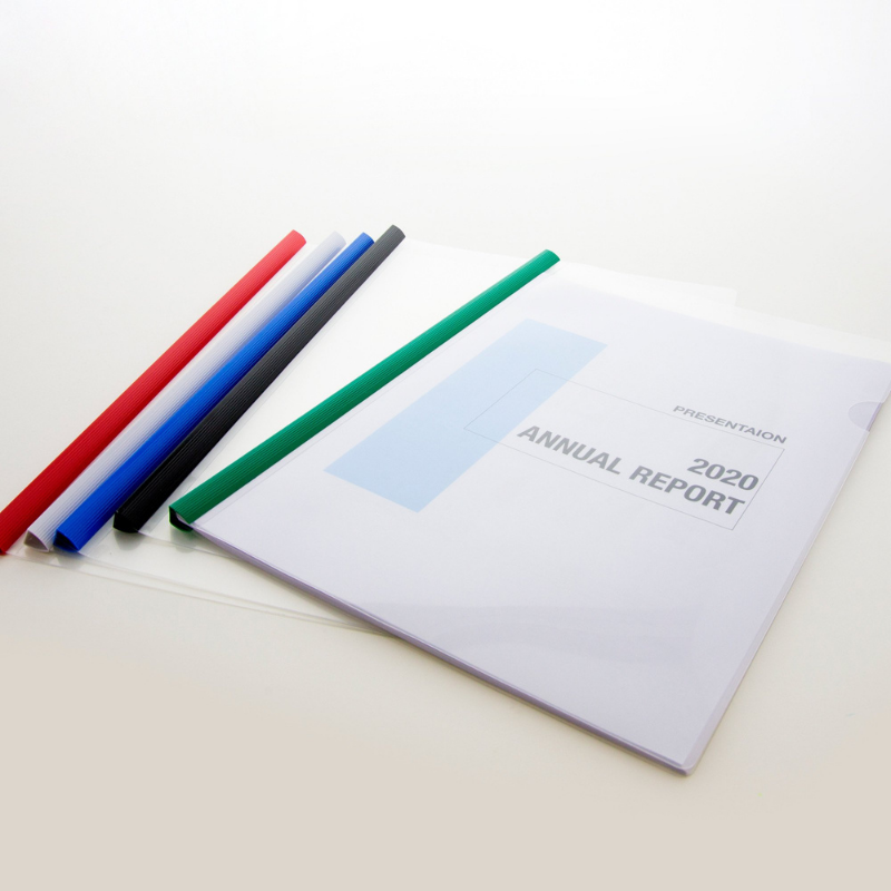 BAZIC Clear Front Report Covers w/ Sliding Bar (3/Pack)