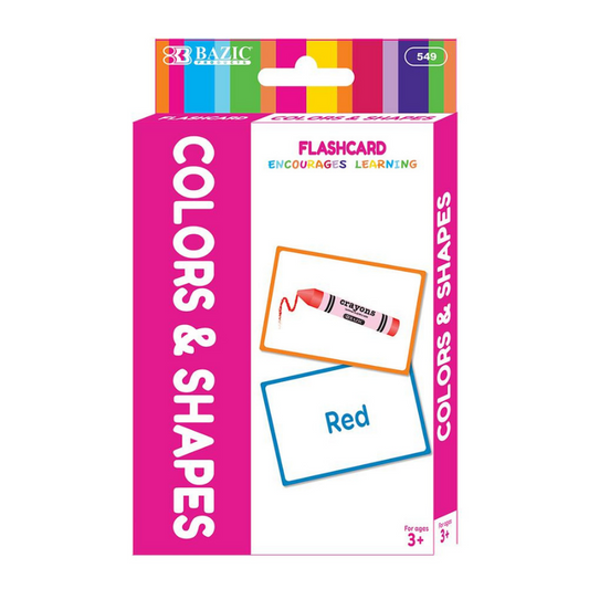 BAZIC Colours Preschool Flash Cards (36/Pack)