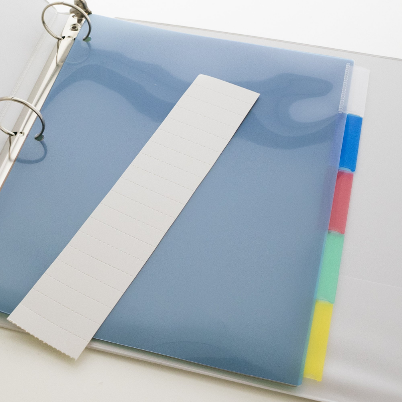 BAZIC 3-Ring Binder Dividers w/ 5-Insertable Colour Tabs