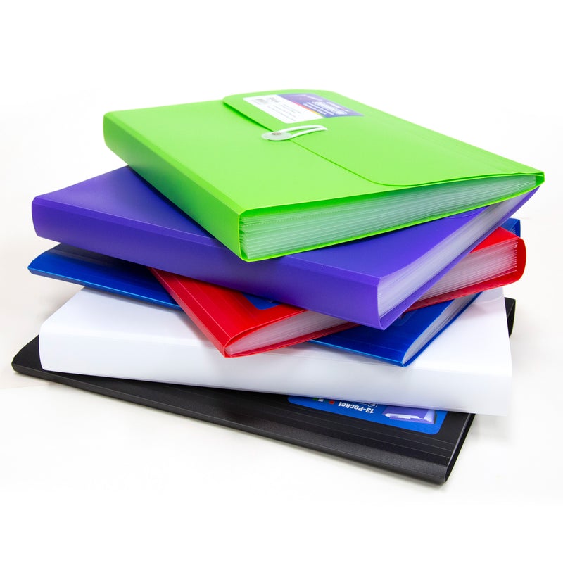 Poly File Capacity BAZIC 13 Pocket Letter Size Poly Expanding File - The Up Shop – Very ...
