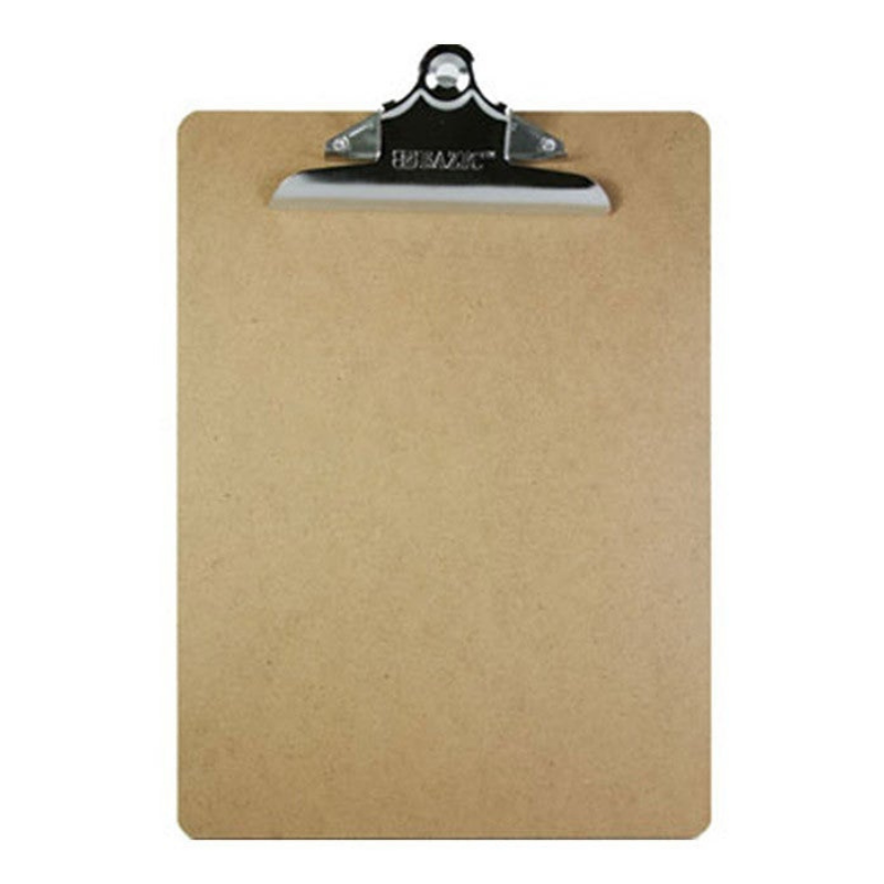 BAZIC Standard Size Hardboard Clipboard w/ Sturdy Spring Clip