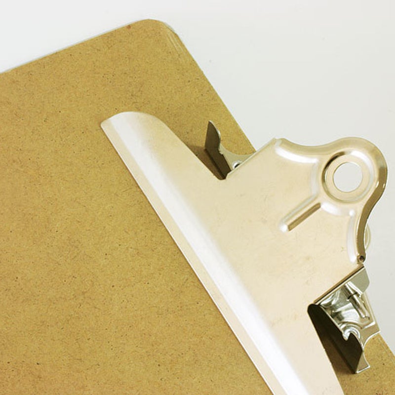 BAZIC Memo Size Hardboard Clipboard w/ Sturdy Spring Clip