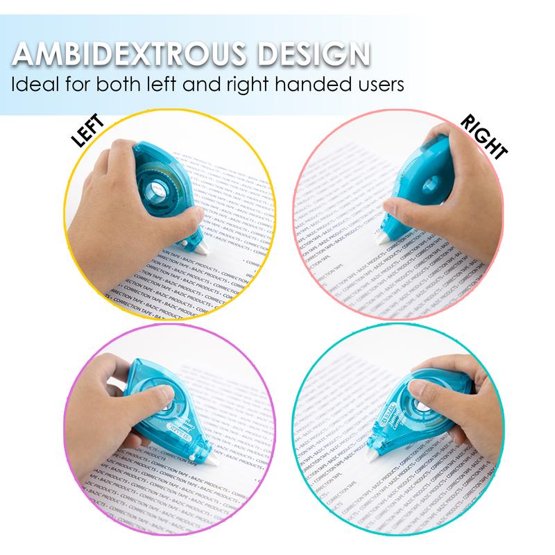 BAZIC 5 mm x 394" Jumbo Correction Tape w/ Two Way Applicator