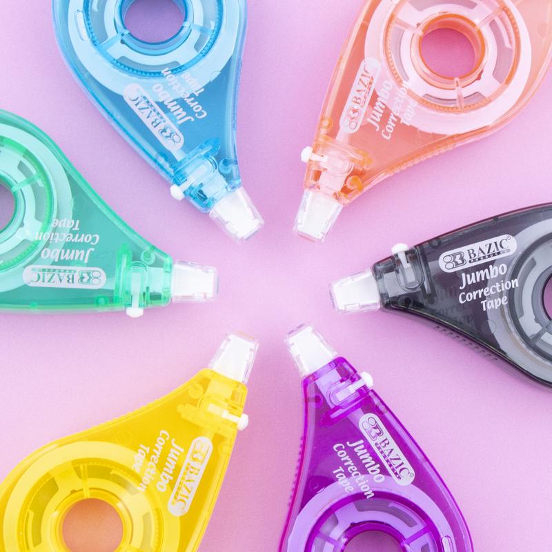 BAZIC 5 mm x 394" Jumbo Correction Tape w/ Two Way Applicator