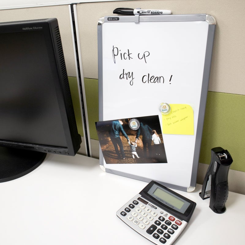 BAZIC 11" X 17" Magnetic Dry Erase Board w/ Marker & Magnets