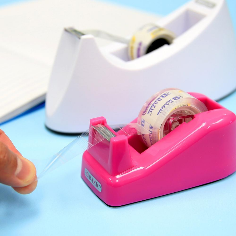 BAZIC Mini 1" Core Desktop Tape Dispenser w/ (3) 3/4" x 600" Tape Refill