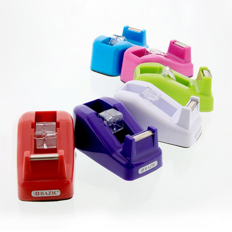 BAZIC Mini 1" Core Desktop Tape Dispenser w/ (3) 3/4" x 600" Tape Refill