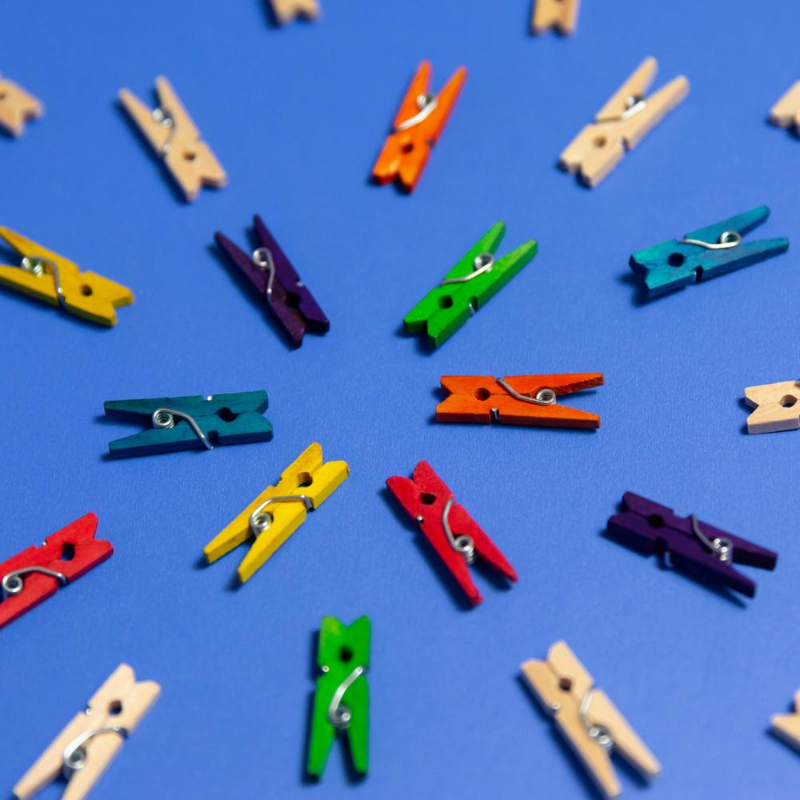 BAZIC Mini Coloured Clothes Pin (50/Pack)