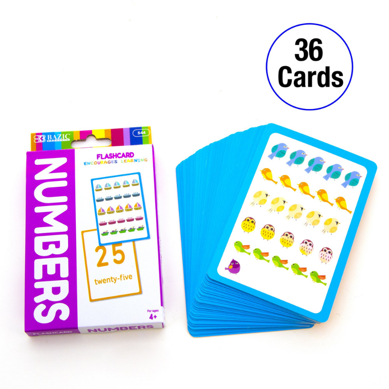 BAZIC Numbers Flash Cards (36/Pack)