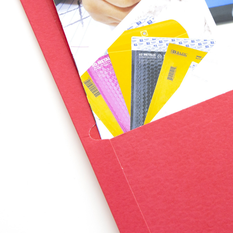 BAZIC Premium Assorted Colour 2-Pocket Portfolio