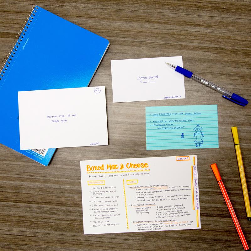 BAZIC 3" x 5" Ruled Colored Index Card (100 Sheets)